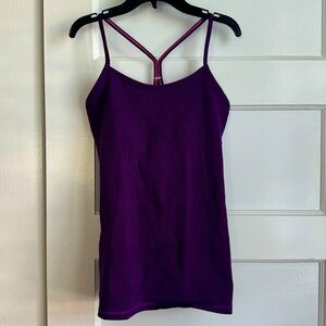 EUC Lululemon Power Y Tank Size 6 Purple